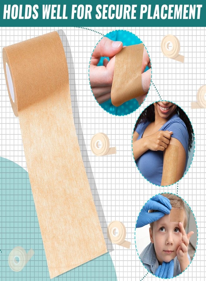 Threlaco شريط لاصق من الورق غير المنسوج من ثريلاكو، 12 لفة، ذو مسام دقيقة، لون بني فاتح، مناسب للاستخدام المنزلي (2 بوصة × 10 ياردات). - Image 4